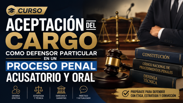 Aceptación del cargo como defensor particular en el sistema acusatorio penal Ministerio público, Juez de control y audiencia