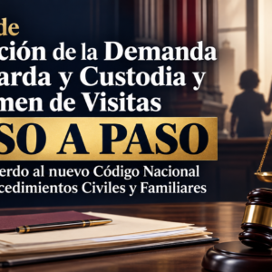 Redacción de la Demanda de Guarda y Custodia y Régimen de Visitas de acuerdo al nuevo Código Nacional de Procedimientos Civiles y Familiares.