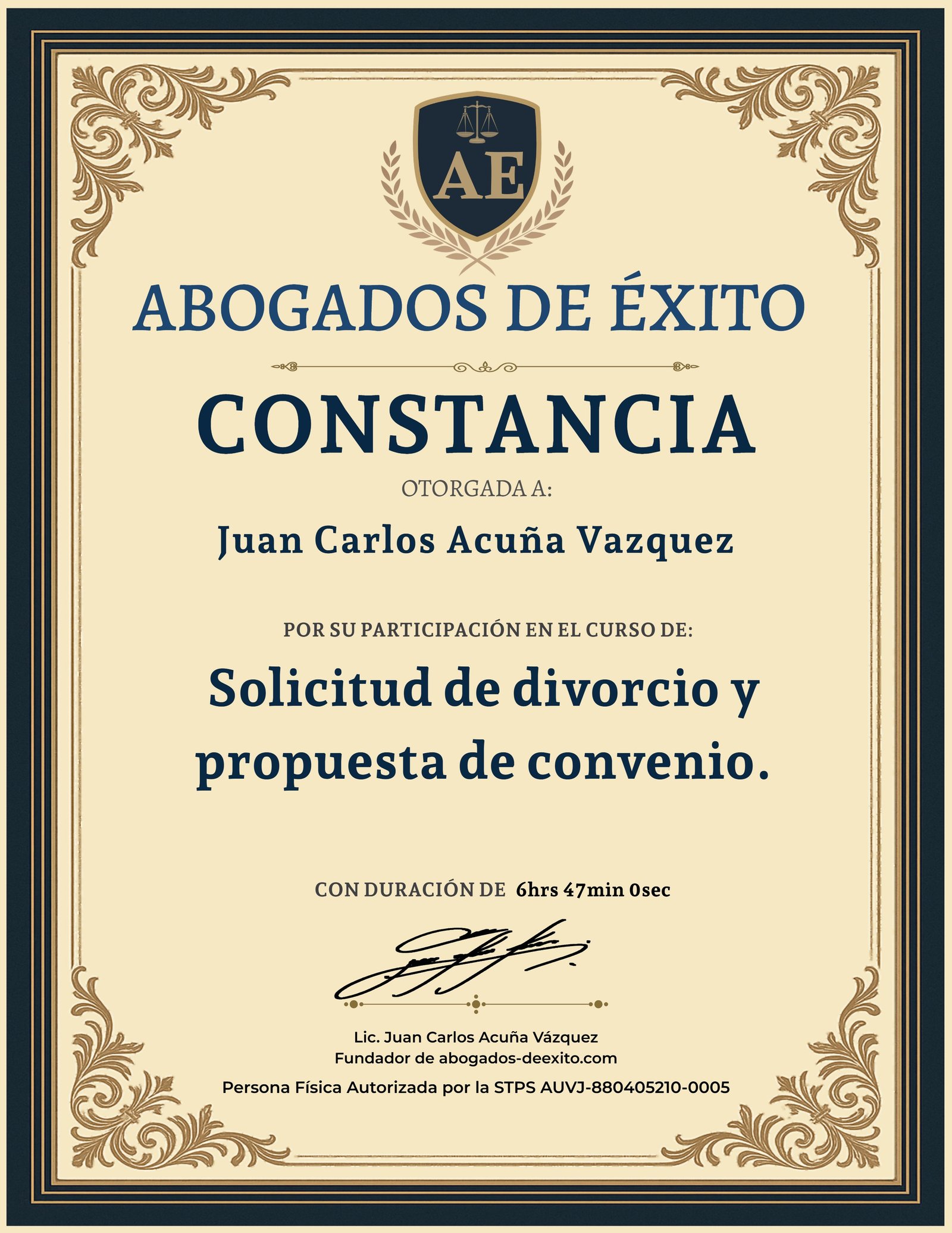 Solicitud de divorcio y propuesta de convenio.