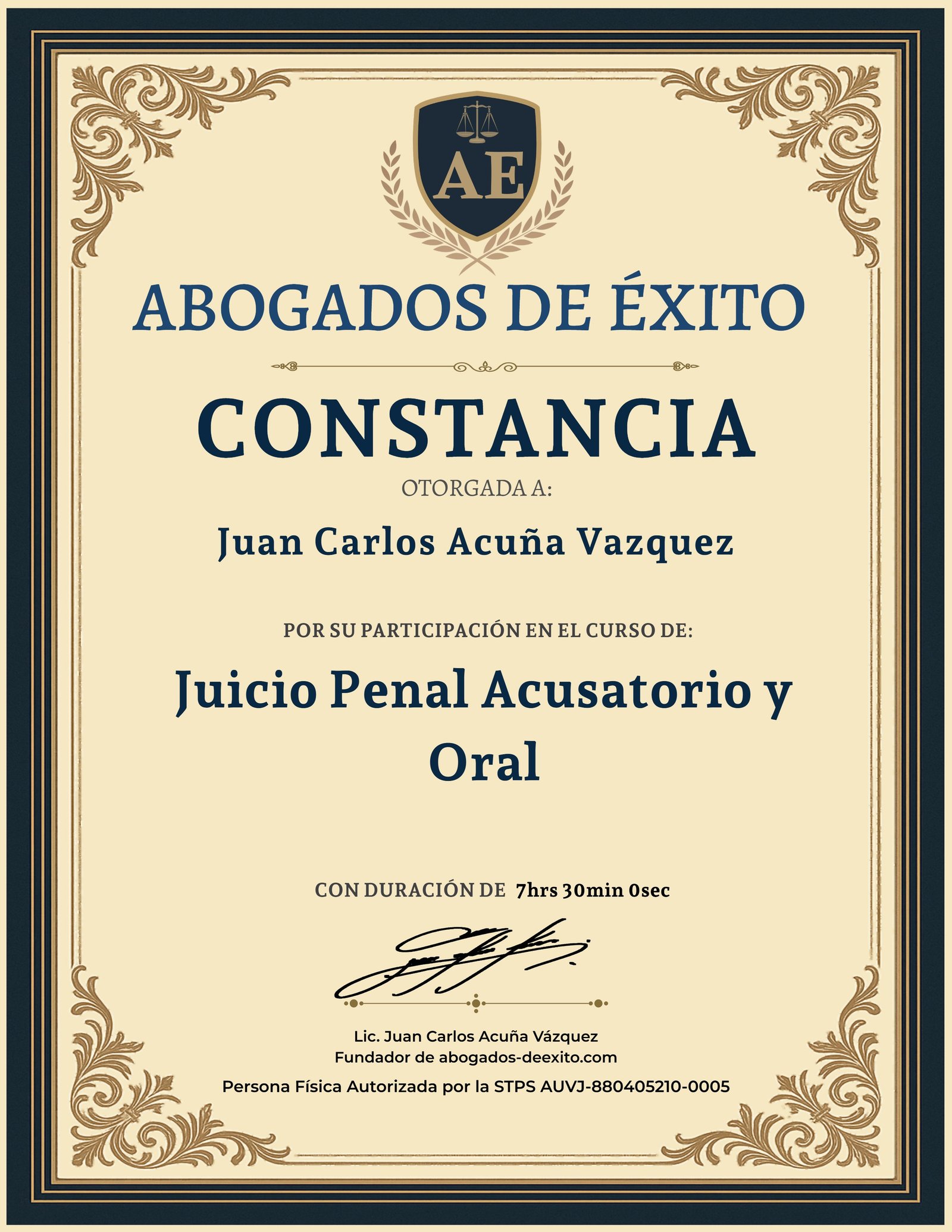 Juicio Penal Acusatorio y Oral
