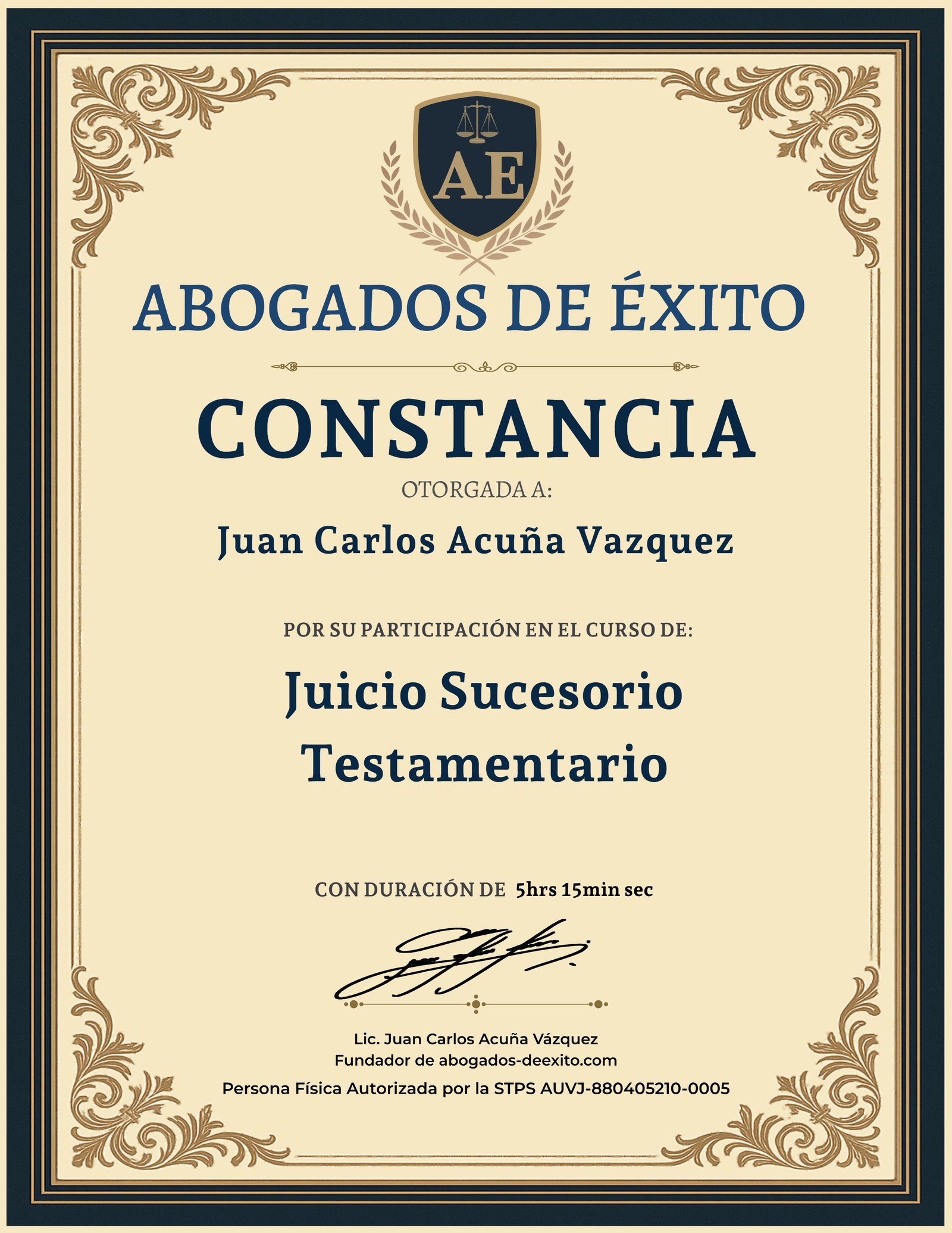 Juicio Sucesorio Testamentario